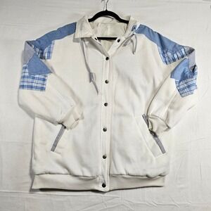 Vintage 90s Reversible Patchwork Bomber Jacket Oversize 2XL XXL Plus Grandmacore